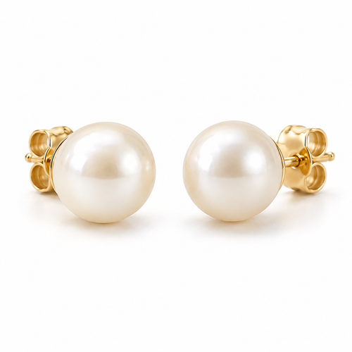 Avelissesw Gold-Tone Pearl-Look Stud Earrings