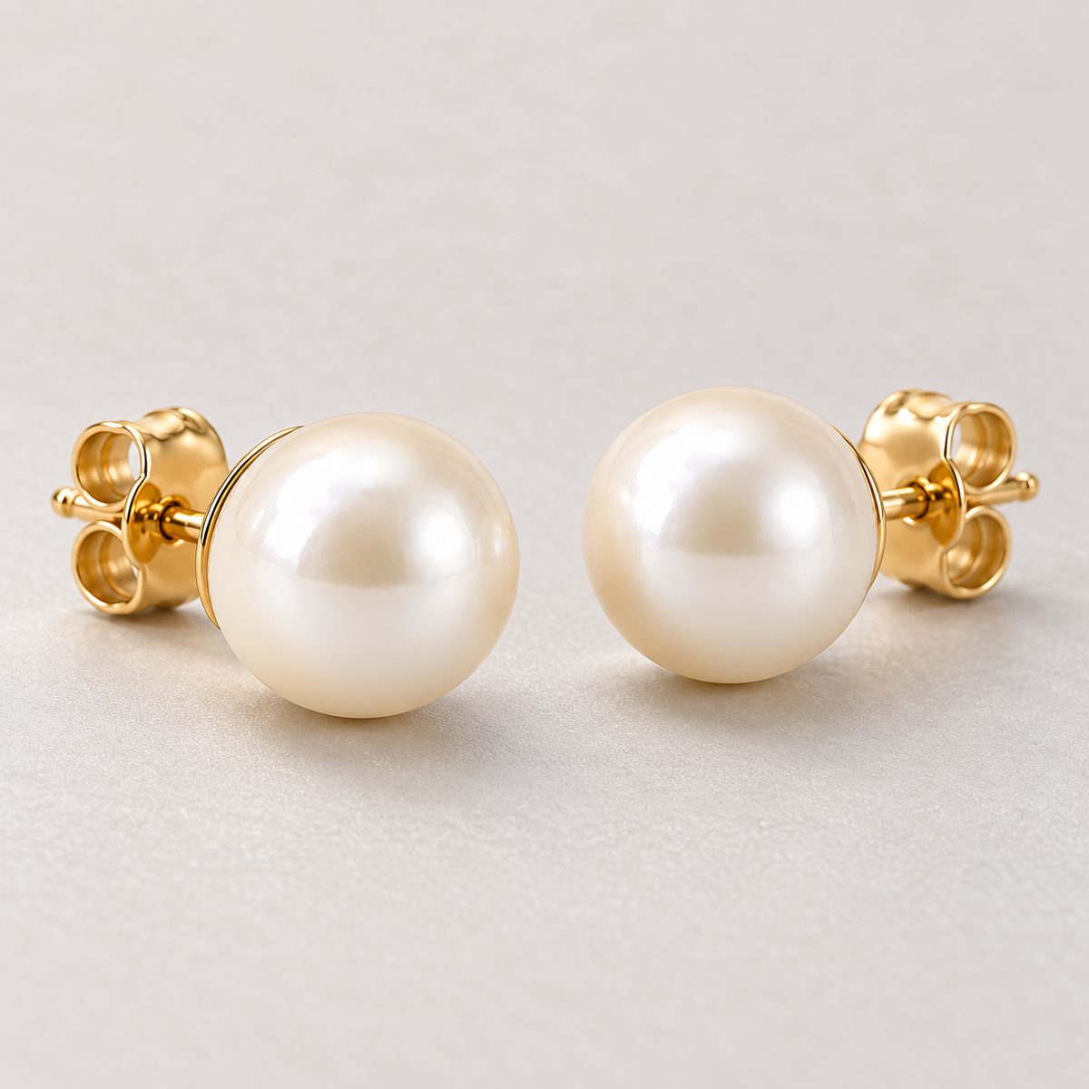 Avelissesw Gold-Tone Pearl-Look Stud Earrings