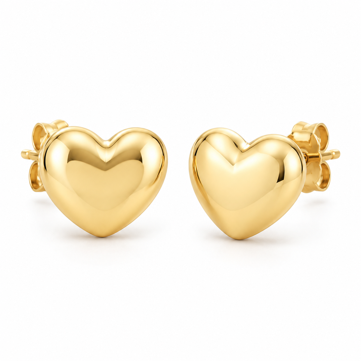 Avelissesw Gold-Tone Heart Stud Earrings