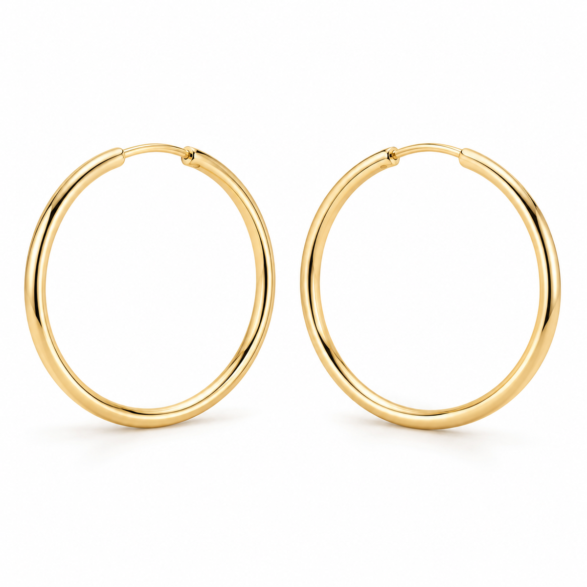 Avelissesw Gold-Tone Classic Hoop Earrings