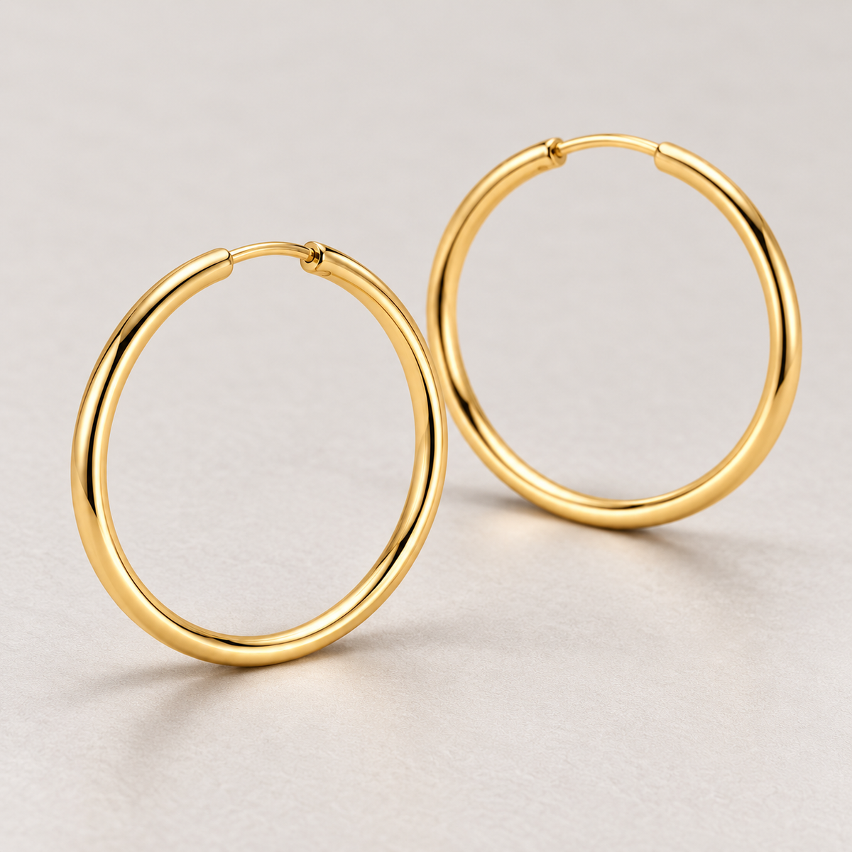 Avelissesw Gold-Tone Classic Hoop Earrings