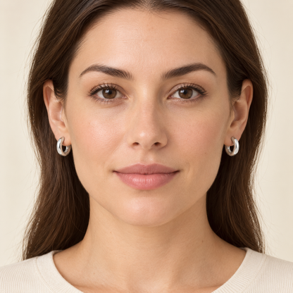 Avelissesw Silver-Tone Chunky Hoop Earrings