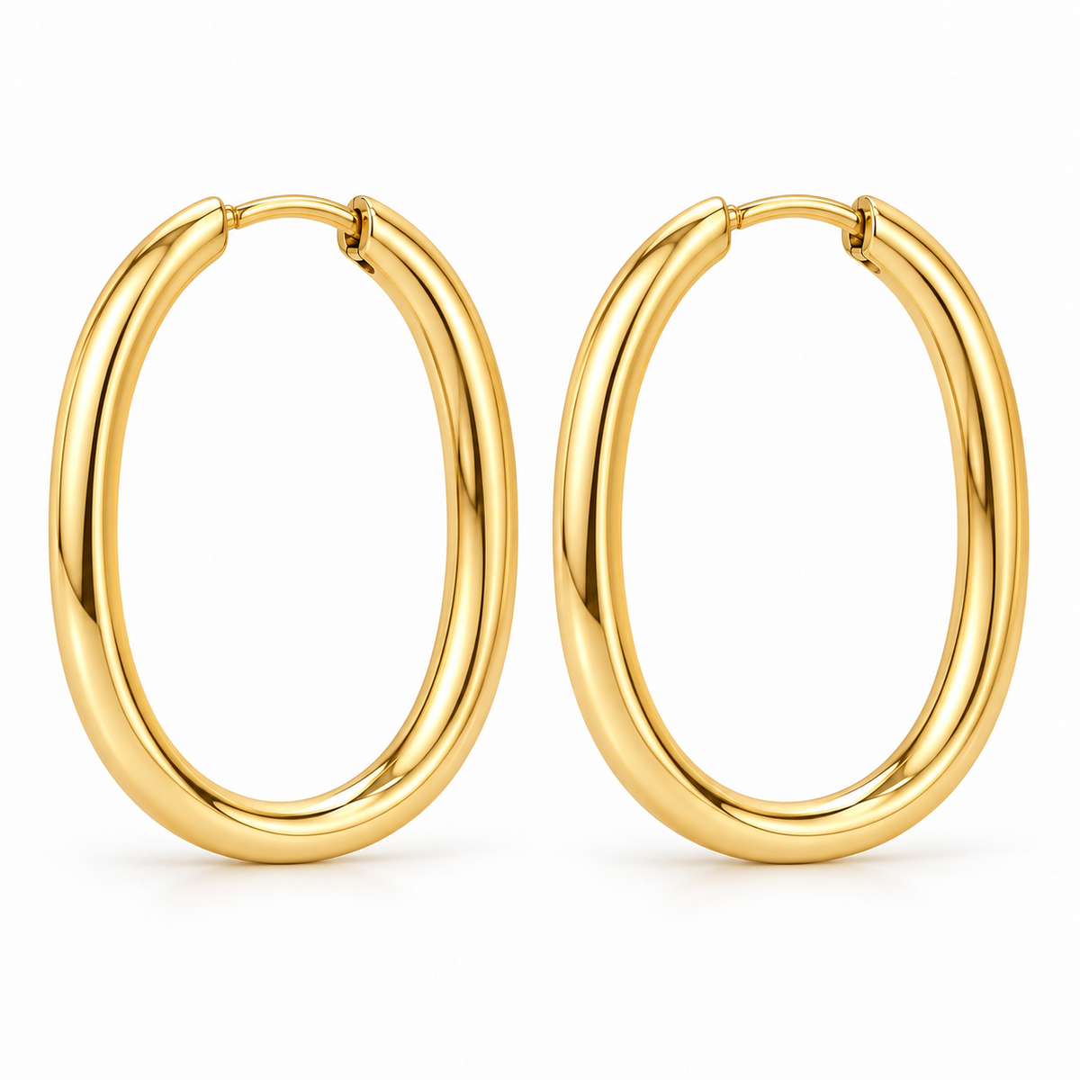 Avelissesw Gold-Tone Double Layer Hoop Earrings