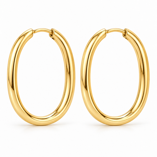 Avelissesw Gold-Tone Double Layer Hoop Earrings