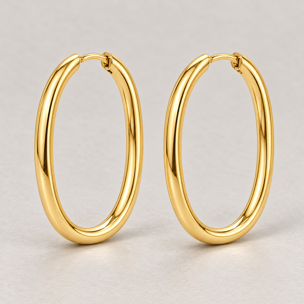 Avelissesw Gold-Tone Double Layer Hoop Earrings